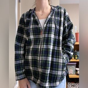 LL Bean zip up flannel